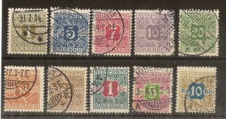 Denmark 1907 Newspaper Stamps Fine Cat£160