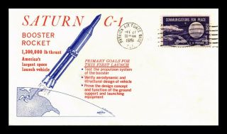 Dr Jim Stamps Us Saturn Booster Rocket Space Craft Event Cover 1961