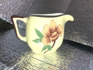 Weil Ware California Pottery Yellow Rose Creamer -