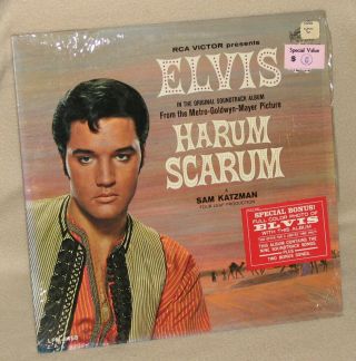 Elvis Presley Harum Scarum Soundtrack Record Rca Lpm - 3468 W Photo & Sleeve