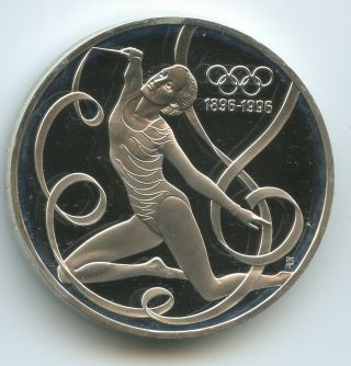 Gs1347 - Austria 200 Schilling 1995 Km 3026 Olympics 1896 - 1996 Silver Girl Dance