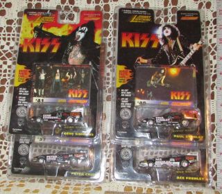 Kiss The Band Jonny Lightning Racing Dreams Die - Cast Cars Complete Set Of 4 Mip