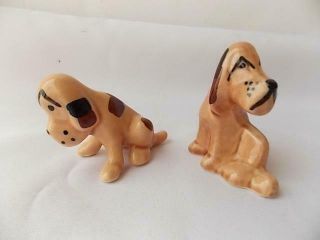 2 Vintage Grindley Pottery Hound Dogs Funny & Stylized