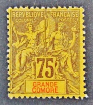 Nystamps French Grand Comoro Stamp 18 Og H $60