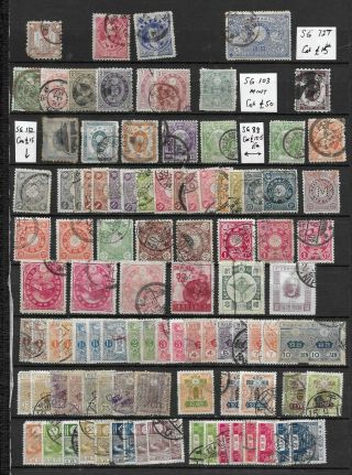 1876/42 Japan And Imperial Post Collation Of 170 Mint/vfu Defins & Commems