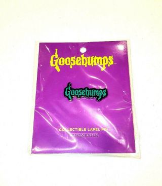 Official Goosebumps Logo Pin Rl Stein Book Tv Series - Monster Blood Halloween