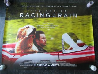 The Art Of Racing In The Rain Uk Movie Poster Quad Double - Sided 2019