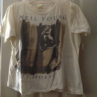 Vintage Neil Young Crazy Horse T - Shirt;1987 North American Tour;size M