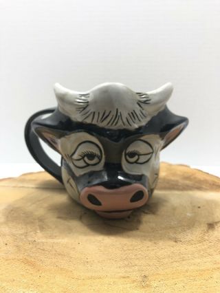 Always Azul Pottery Cow Mug Coffee Made In Villa Grove Colorado
