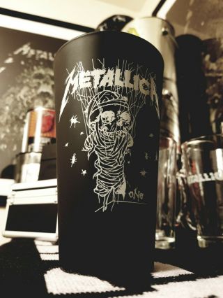 Metallica One Pushead Etched Glass - Very Rare Metclub Item