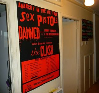 Sex Pistols The Clash Damnad 76 Gig Big Poster Punk Rock Seditionaries 1977