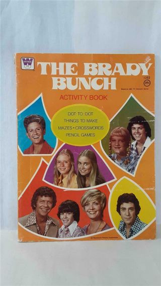 1974 Vintage The Brady Bunch Activity Book Whitman 1252 Some Very Good