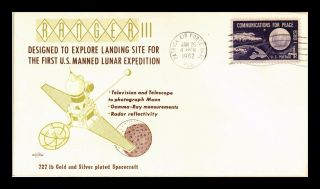 Dr Jim Stamps Us Ranger Iii Lunar Expedition Space Craft Event Cover 1962