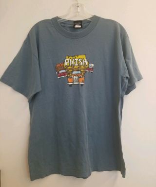 Vintage Phish 1999 Tour T Shirt Trey Anastasio Dry Goods Lg Phishead Wow
