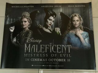 Maleficent Mistress Of Evil Uk Quad Movie Poster