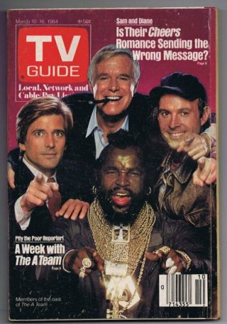 Vintage Tv Guide March 10,  1984 No Label George Peppard Mr T A - Team