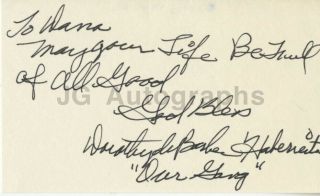Dorothy Deborba - Our Gang,  The Little Rascals - Authentic Autograph