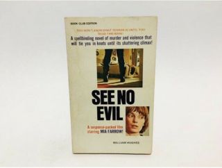 See No Evil By William Hughes 1971 Movie Tie - In Edition Paperback Book