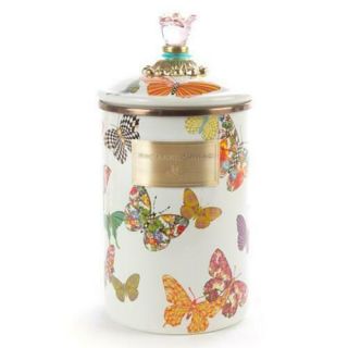 Mackenzie - Childs Butterfly Garden Large Canister White 89226 - 0025