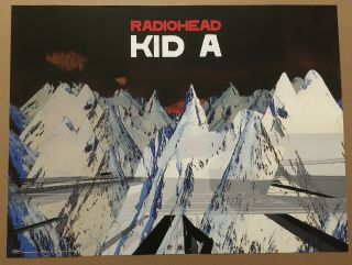 Thom Yorke Radiohead Rare 2000 Promo Poster For Kid A Cd 24x18 Never Displayed