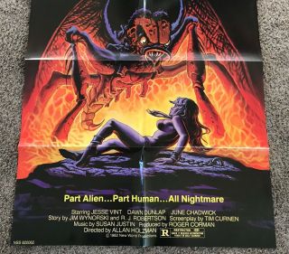 1982 FORBIDDEN WORLD Movie Poster,  Folded,  27x40 3