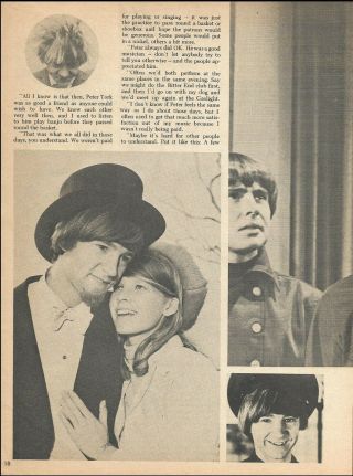 The Monkees Peter Tork 1968 3 - page article with 8 photos by Alan Smith 2