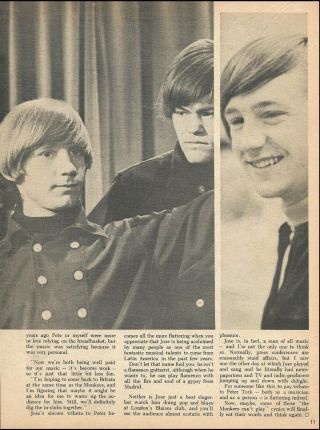 The Monkees Peter Tork 1968 3 - page article with 8 photos by Alan Smith 3