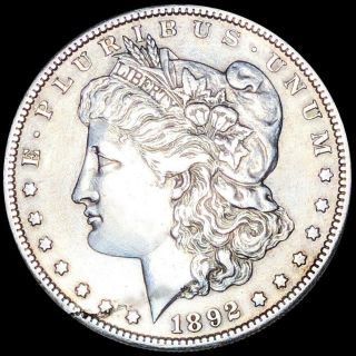 1892 - S Morgan Silver Dollar Nearly Uncirculated San Francisco Key Date $1 Coin