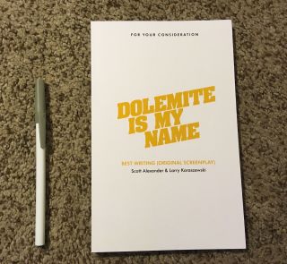 " Dolemite Is My Name " Fyc Softcover Movie Script - Eddie Murphy