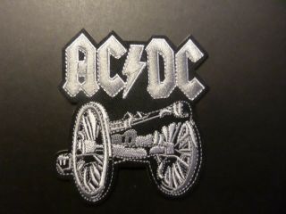 Ac/dc " Music Legend " Black & Silver Embroidered Iron On Patches 3 - 1/4 X 3 - 5/8