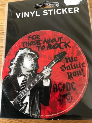 Ac/dc For Those About To Rock 2011 Vinyl Sticker Official Merchandise Ac - Dc Acdc