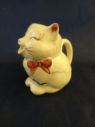 Vintage 1940s Shawnee Pottery Puss ' N Boots Cat Creamer Pitcher (826) 3