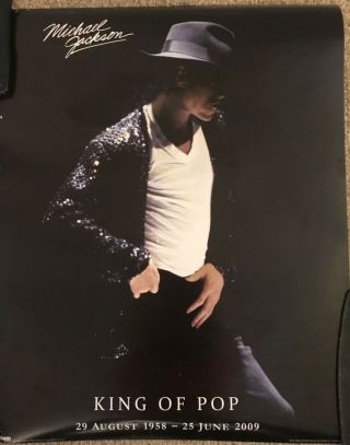 Michael Jackson King Of Pops Memorial Poster