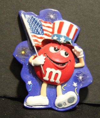 2010 M&m Willabee & Ward Magnet - 4th Of July - Red American Flag & Hat (07)