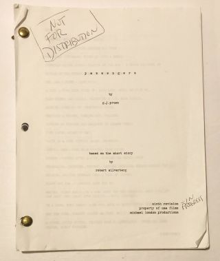 Passangers Script By G.  J Pruss - Based In The Short Story By Robert Silverberg