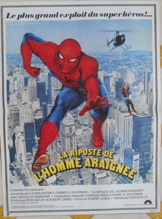 Spider Man Strikes Back 16x22 French 1978 Nicholas Hammond