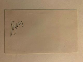 Bing Crosby Hand Signed Vintage Autograph 3x5 Cut Index Card Singer Actor Rare