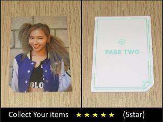 Twice 2nd Mini Album Page Two Cheer Up Blue Sana B Official Photo Card