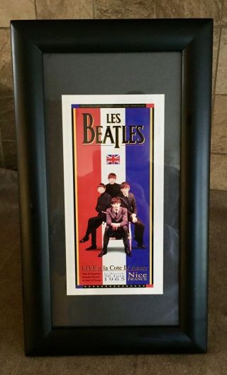 Small Framed Poster,  30th Anniversary Of Les Beatles,  Live In,  France,  1965