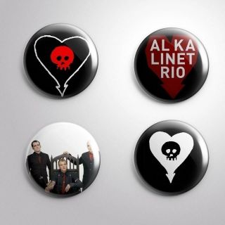 4 Alkaline Trio - Pinbacks Badges Buttons 1 " 25mm