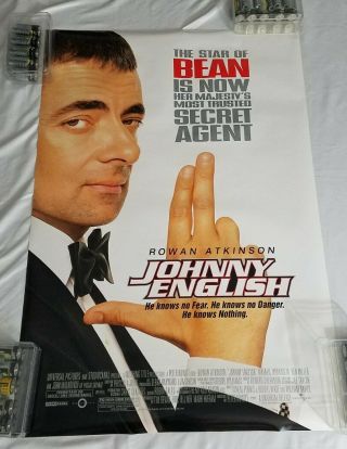 2003 Johnny English Ds 27x40 " Movie Poster 1 Sheet Mr Bean Rowan Atkinson Agent