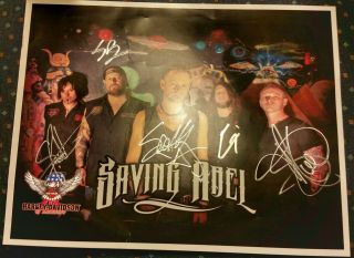 Saving Abel 8.  5x11 Color Photo Signed Autographed By The Entire Band