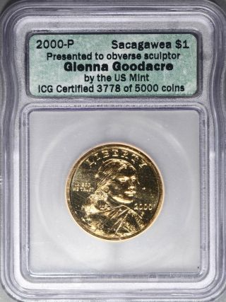 2000 - P Sacagawea $1presentation Piece Glenna Goodacre Icg 3778 Of 5000