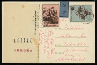 China 1961 Picture Post Card From Peking To Germany,  Rebirth Of Tibetans Issue