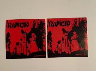 2 Rancid Punk Rare Music Promo Stickers Indestructible Tim Armstrong X2 Nofx