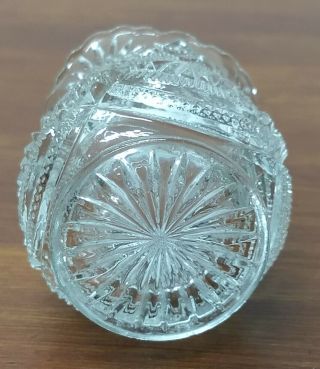 EAPG Duncan Miller TEPEE No 28 Pattern Pressed Glass Clear TOOTHPICK HOLDER 3