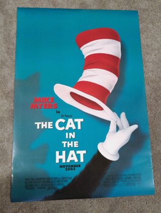 The Cat In The Hat (2003) Movie Poster 27x40 Mike Myers Dr.  Seuss Ds