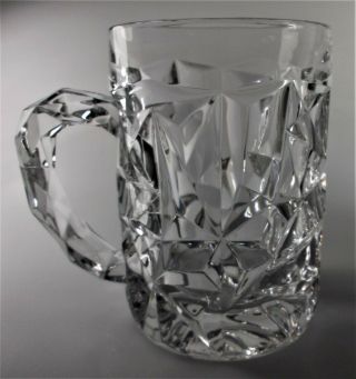 Tiffany & Co Crystal Rock Cut Beer Mug 5 " -