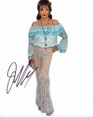 Joan Collins Dynasty Actress Playboy Model Signed 8x10 Photo With