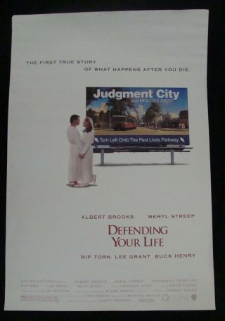 Defending Your Life Movie Poster Albert Brooks 1991 Video Promo